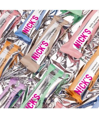 NICKS Keto Protein Bar Caramel Chocolate 15 g Protein 190 Calories Low Carb Snacks No Added Sugar Gluten Free (12 x 50 g) Caramel chocolate 12 Count (Pack of 1) - Buy Online on GoSupps.com