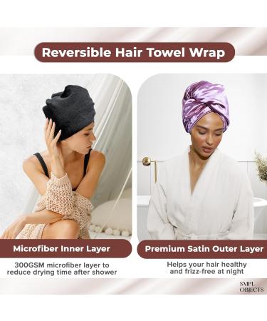 Buy SMPL Objects Microfiber Hair Wicker Towel | Double-Layered Curly Hair Turban | Satin Hair Rock Cloth for Women (Purple Lilac) - Fast International Shipping - Buy Online on GoSupps.com