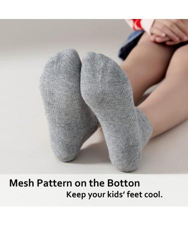 EPEIUS Kids Low Cut Socks 6 Pack - Seamless No Show Socks for Girls/Boys in Small Black/White/Grey - Buy Online on GoSupps.com