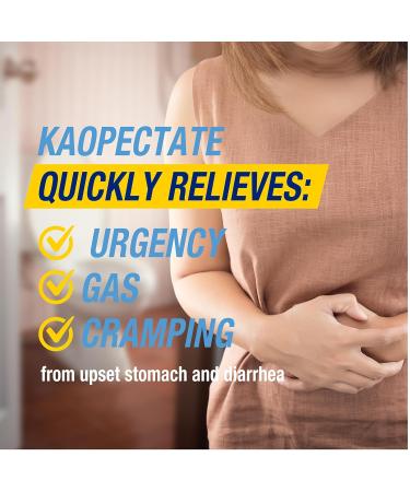 Kaopectate Vanilla Multi-Symptom - Diarrhea Medication for Adults with Bismuth Subsalicylate Anti-Diarrhea Medicine for Stomach Relief - 11oz (Pack of 2) Vanilla 11 Fl Oz (Pack of 2) - Buy Online on GoSupps.com