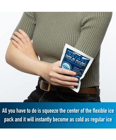 Disposable Ice Cold Packs - 25 Pack (4x 5.5) for Pain Relief, Swelling, and Inflammation - Ideal for Athletes and Outdoor Activities - Buy Online on GoSupps.com
