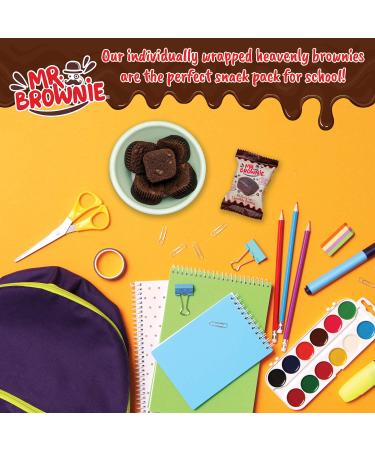 Mr. Brownie Chocolate Brownies | 8 Individually Wrapped Brownie Bites | Snack Packs for Kids & Adults | Real Belgian Chocolate Chocolate Brownies 8 Count (Pack of 1) - Buy Online on GoSupps.com
