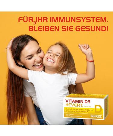 Buy Vitamin D3 Hevert 1000 IU Tablets - 200 Tablets | Boost Immunity & Health | Fast International Shipping - Buy Online on GoSupps.com