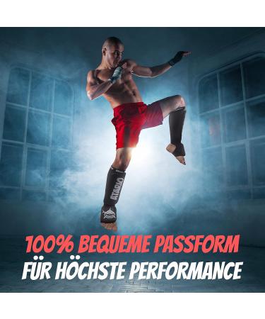 Buy ATARIO Shin Leggings - Extra Thick Padding for Kickboxing Muay Thai & MMA | Durable Shin Protectors with Permanent Hold - Buy Online on GoSupps.com