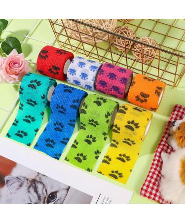 AKlamater 8 Rolls Pet Vet Wrap Cohesive Bandages - Self Adhesive Non-woven Elastic Bandages for Wrist, Ankle Sprains & Swelling - Buy Online on GoSupps.com