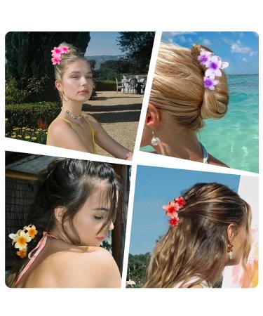 Shop Pieces Hawaii Large Flower Hair Clips - Non-Slip Headpieces for Girls & Women | 4pcs Set for Beach Party & Vacation - Buy Online on GoSupps.com