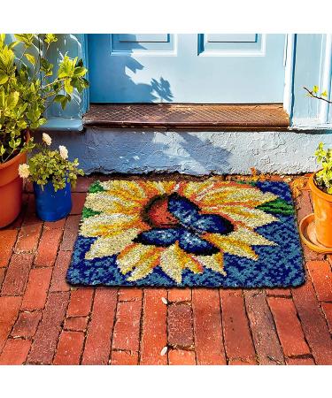 Latch Hook Butterfly Rug Making Kit | DIY Tapestry Kit for Adults & Kids | Rug Crochet Yarn & Needlework Set | Creative Home Decoration Gift | 20.5 x 13.8 - Buy Online on GoSupps.com