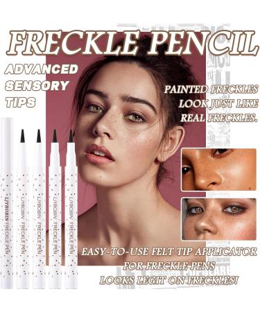 Freckle Pen 4 Colors Available Vivid Lifelike Freckle Makeup Pen Waterproof Long Lasting Quick Dry Small Spot Pen - Light Brown Coffee Chestnut Dark Brown - Buy Online on GoSupps.com