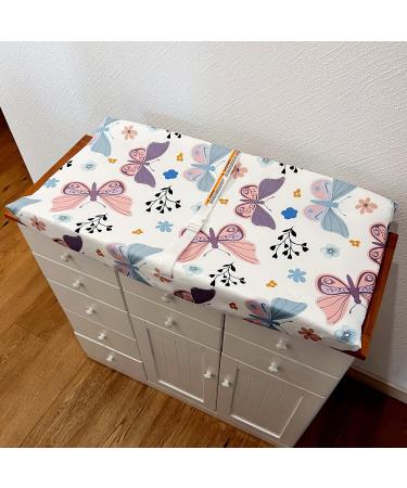 AMROSE 3 Pack Easy Care Changing Pad Covers - Ultra Soft Microfiber Sheets for Baby Boys and Girls - Floral & Butterfly Design - Pink (Set of 3) - Buy Online on GoSupps.com