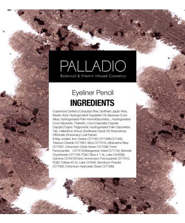 Palladio Wooden Eyeliner Pencil - Thin Pencil Shape for Easy Application | Firm & Smooth Formula for Perfectly Outlined Eyes - Long Lasting & Rich Pigment - Charcoal (1 Count) - Buy Online on GoSupps.com