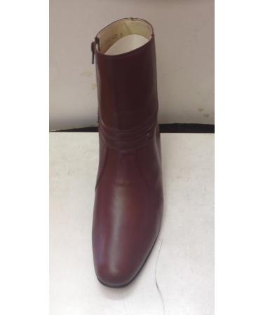 El Besserro Men Genuine Leather Burgundy Dress Casual Ankle Boots Zipper 1.75" Heel Size 9.5 US - Buy Online on GoSupps.com