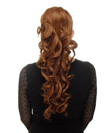 WIG ME UP - WK03-30 Hairpiece braid voluminous curls curly very long (60 cm) + combs & elastic band copper brown copper brown (30)