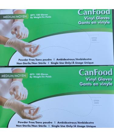 Vinyl Powder Free Glove Medium Pack of 2 100 x 2 200 Pcs