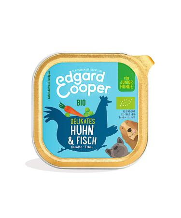 Edgard & Cooper Dog food Nass Bio Pate puppy Junior grain -free wet food Biological dog food 100g x 17 fresh chicken & fish tasty balanced diet high -quality proteins chicken & fish 100 g (17 Pack)