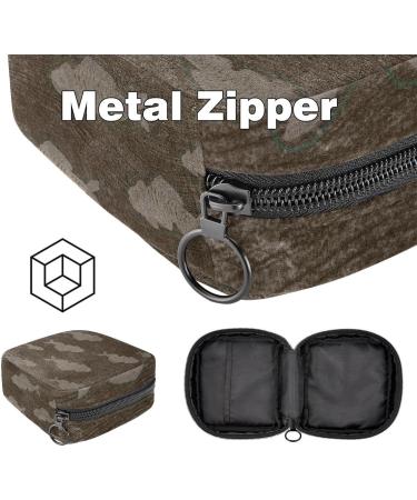 Buy Fish-Fossil Pattern Menstruation Pad Bag with Zipper - Women's Napkin & Tampon Bag for Travel | Stylish & Convenient - Buy Online on GoSupps.com