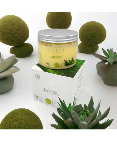  Ischia Sorgente di Bellezza ISB - Aloe and Lemon Scrub Salt "Organic Aloe" 500 ml with Organic Aloe Vera and Thermal Water from the island of Ischia - Buy Online on GoSupps.com