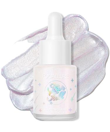 FOCALLURE Starfall Glowing Liquid Highlighter  Shimmering Body Oil  Non-Sticky Shimmer Liquid Luminizer  Non-Greasy  Face & Body Glitter Makeup for Costumes  Cosplay  Rave Festival  ORION HL06 ORION
