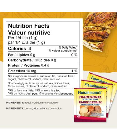 Fleischmann s Traditional Dry Yeast 6 x 24 grams (8g per sachet) Yeast for Baking Mixes Loaf Breads and Other Pastries Traditional Yeast for Baking Bread  - Buy Online on GoSupps.com