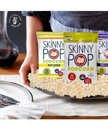 SkinnyPop Popcorn Variety Pack Pack of 18 Snack Packs In 3 Popcorn Flavoring Sweet and Salty Kettle Original and White Cheddar Cheese Low Calories Snack For Everyone .5/.8 oz Snack Bags Anytime Healthy Snack - Buy Online on GoSupps.com