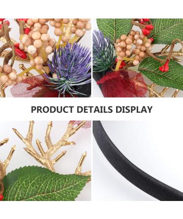 Uonlytech Antler Headband Christmas Hair Accessory Christmas Headband Hair Bands Xmas Party Headwear Christmas Reindeer Headband Xmas Party Headband Clothing Hairpin Fabric (polyester) - Buy Online on GoSupps.com