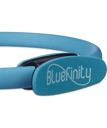 Bluefinity Pilates Ring - 2 Pack Double Handle Padded Yoga Circle 39 cm Fiberglass Foam Resistance Ring - Turquoise - Buy Online on GoSupps.com