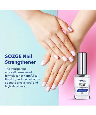 Extra Strong Nail Strengthener Serum - Top/Base Coat for Weak & Damaged Nails - Cuticle Care Growth Treatment - 1 Pack - Buy Online on GoSupps.com