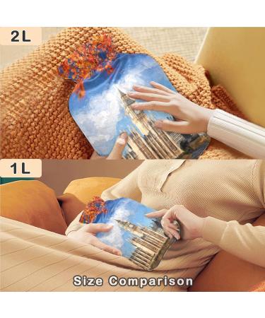 Buy Naanle Maple Big Ben 2L Transparent Hot Water Bottle - Large Heat & Cold Therapy for Pain Relief | Ideal for Bed & Hand/Foot Comfort - Buy Online on GoSupps.com