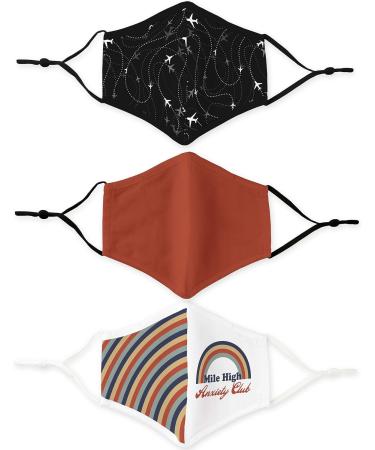 Weddingstar 3 Pack Washable Cloth Face Mask Reusable and Adjustable with Filter Pocket 1 count (Pack of 3) Travel - Buy Online on GoSupps.com