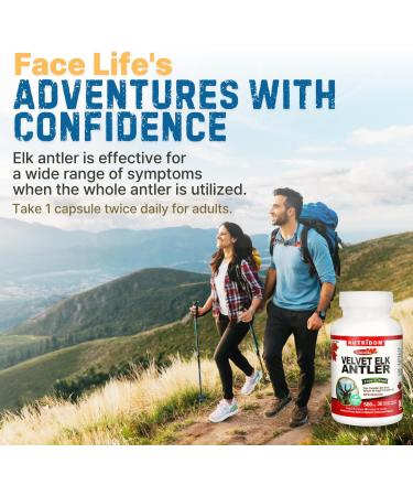 Nutridom Velvet Elk Antler 500 mg 100% Canadian Freeze-Dried Non-GMO NO Additives Gluten Free Made in Canada (30 Veggie capsules) - Buy Online on GoSupps.com