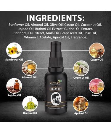 Zanto Dr. Vedic Bart Hair Growth Oil - Faster Beard Growth & Thicker Beard | 30ml Beard Oil for Uneven & Happy Beards - Buy Online on GoSupps.com
