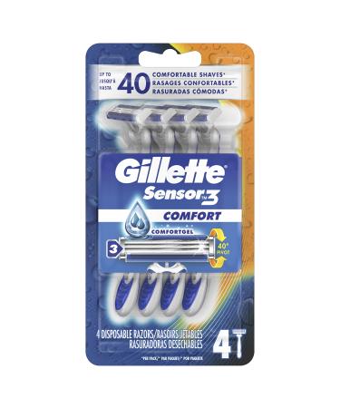 Gillette Sensor3 Smooth Shave Disposable Razors-4 ct 3 pk