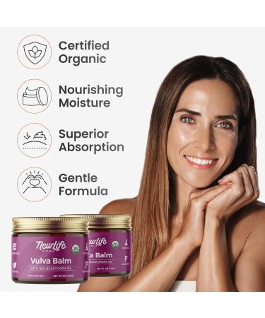 NewLife Naturals USDA Certified Organic Vulva Cream - Menopause Support & Vaginal Moisturizer - 2 Oz - Buy Online on GoSupps.com