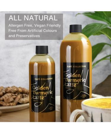Cafe Collective Turmeric Golden Milk Latte Concentrate 1000ML - All-Natural Vegan-Friendly with Black Pepper Activation - Buy Online on GoSupps.com