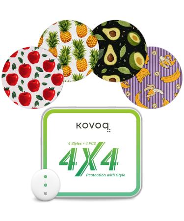 Dexcom G7 Adhesive Patches 16 Printed Waterproof Dexcom G7 Over Patches 1 Hardshell Cover for Enhanced Safeguard Breathable 14 Days Protection with Style (Apple)