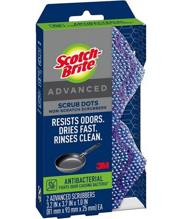 Scotch-Brite Scrub Dots Advanced Non-Scratch Scrubbers - 2 Pack - Buy Online on GoSupps.com