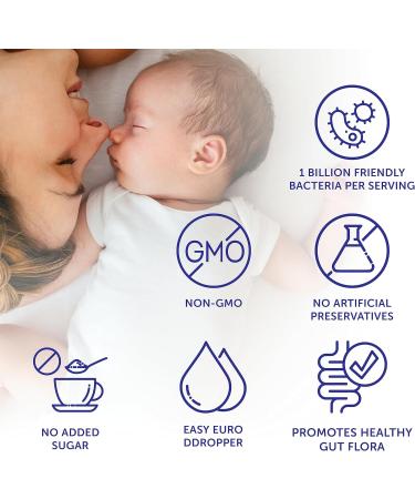 Baby Ddrops Probiotic 150 Drops - Colic Symptom Relief for Newborns and Infants - Easy-to-Use No Sugar Non-GMO Allergy-friendly - Buy Online on GoSupps.com