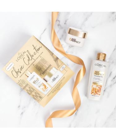 L Or al Paris Gift Set Includes Cleansing Milk and Moisturiser Age Perfect Collagen Anti-Ageing Routine For Smoothing and Retightening Classic Collection - Buy Online on GoSupps.com