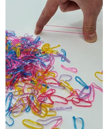 350 Pcs Transparent Rubber Bands for Hair - Multi-Colored Elastic Hair Ties & Bands - Ideal for All Hair Types - International Shipping Available - Buy Online on GoSupps.com