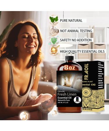 Fresh Linen Essential Oil 8 Fl Oz and Geranium Essential Oil 4 Fl Oz for Diffuser Humidifier Yoga Cleaning DIY Candle Soap Making Perfume Gift for Essential Oils - Buy Online on GoSupps.com