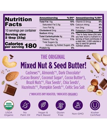 Nuttzo Organic Power Fuel 7 Nut & Seed Butter - Chocolate Flavor 12 oz | Healthy Snack - Buy Online on GoSupps.com