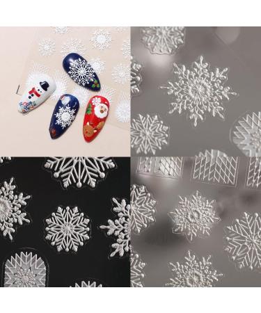 Design for Acrylic Nails Elk Santa Clause Candy 3D Embossed Nail Stickers Snowflakes Nail Sticker Christamas Nail Stickers Nail Art Stickers - Buy Online on GoSupps.com