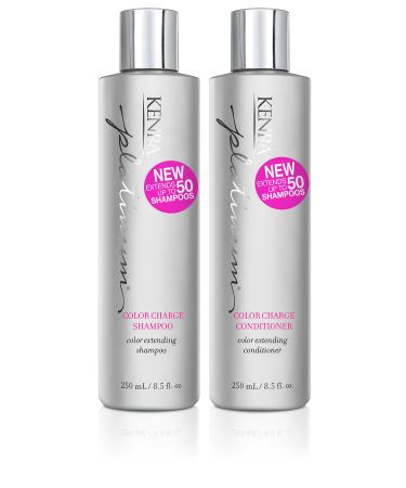Kenra Platinum Color Charge Shampoo/Conditioner | Color Extending | Recharges Hair Color Up To 50 Washes | Lightweight Moisturizer |Maximum Color Retention |All Hair Types & Colors Set 8.5 Fl Oz (Pack of 2)