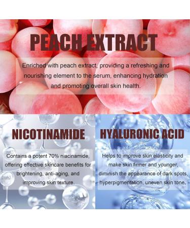 Peach 70 Niacin Serum 70% Peach Niacinamide Serum Dark Spot Correcting Glow Serum Hydrating Face Serum for smoother & glower Skin Texture in Spot-prone Skin Face Serum for Women For Dull Tired Skin - Buy Online on GoSupps.com
