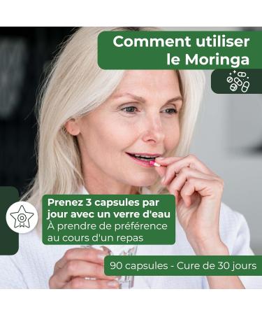 NutriSolution 100% Organic Moringa Capsules - Superfood Rich in Multivitamins and Minerals - Moringa Oleifera Leaf Powder - 90 Vegetable Capsules - Made in France (1) - Buy Online on GoSupps.com