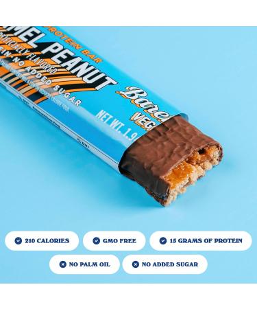 BAREBELLS Plant Based Protein Bars - Peanut Caramel - Pack of 12 - 1.94 Oz. - Buy Online on GoSupps.com