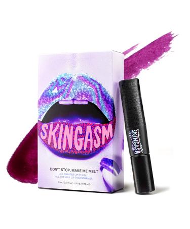 SKINGASM All Nighter Lip Stain & Lip Transformer- A Cruelty-Free Dual-Sided Matte Lipstick and Lip Gloss - Long Lasting Lipstick & Prismatic Shine - Kiss-Proof Color (Bite Me (Berry))