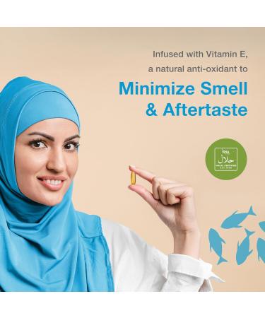 Halal Omega-3 Fish Oil 2000mg 120 Softgels Halal Certified (ISNA Approved) Non-GMO Gluten-Free High EPA & DHA Omega 3 Supplement 120 Count (Pack of 1) - Buy Online on GoSupps.com