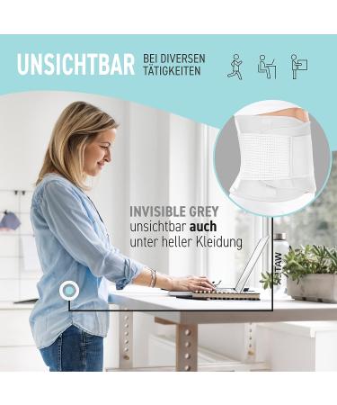 Back Bodyguard Rear Belt | Innovative Lumbar Spine Support & Back Bandage | Kidney Belt for Ultimate Back Support | Available in 4 Sizes (XL Gray) - Buy Online on GoSupps.com