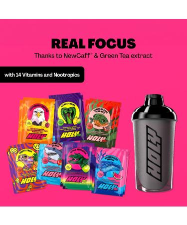 Holy Energy Gaming Booster Starter Set 7 Fruity Varieties Includes Shaker 14 Tasting Box Energy - Buy Online on GoSupps.com