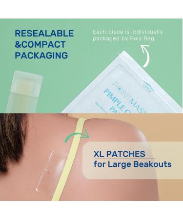Large Hydrocolloid Pimple Patches - Tea Tree Oil Acne Spot Treatment for Face & Body - Buy Online on GoSupps.com